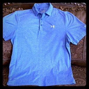 Underarmour men’s medium blue polo heat gear